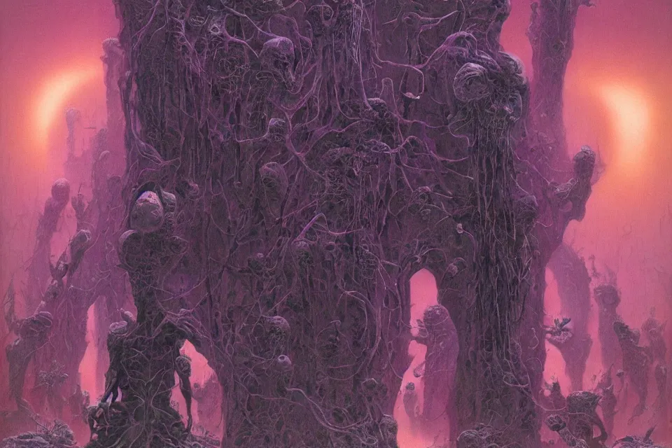 Prompt: inner world, wayne barlowe.