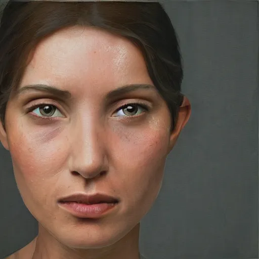 Image similar to uncanny face of a woman, 8 k, hyperrealist