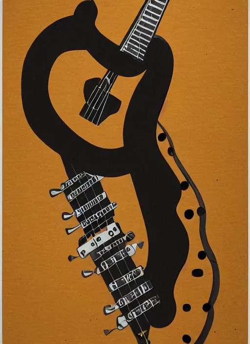 Image similar to combination of snake and guitar