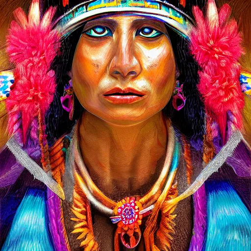 Image similar to mayan priestess, digital painting, 8 k, sharp focus, realistic