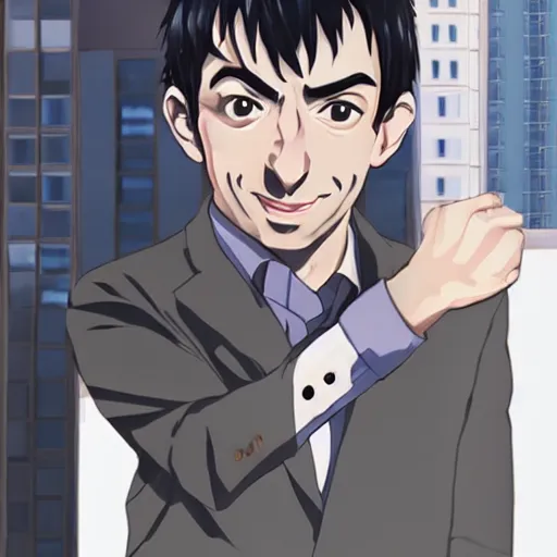 Image similar to Nathan For You, Nathan Fielder, in an anime, drawn by wlop