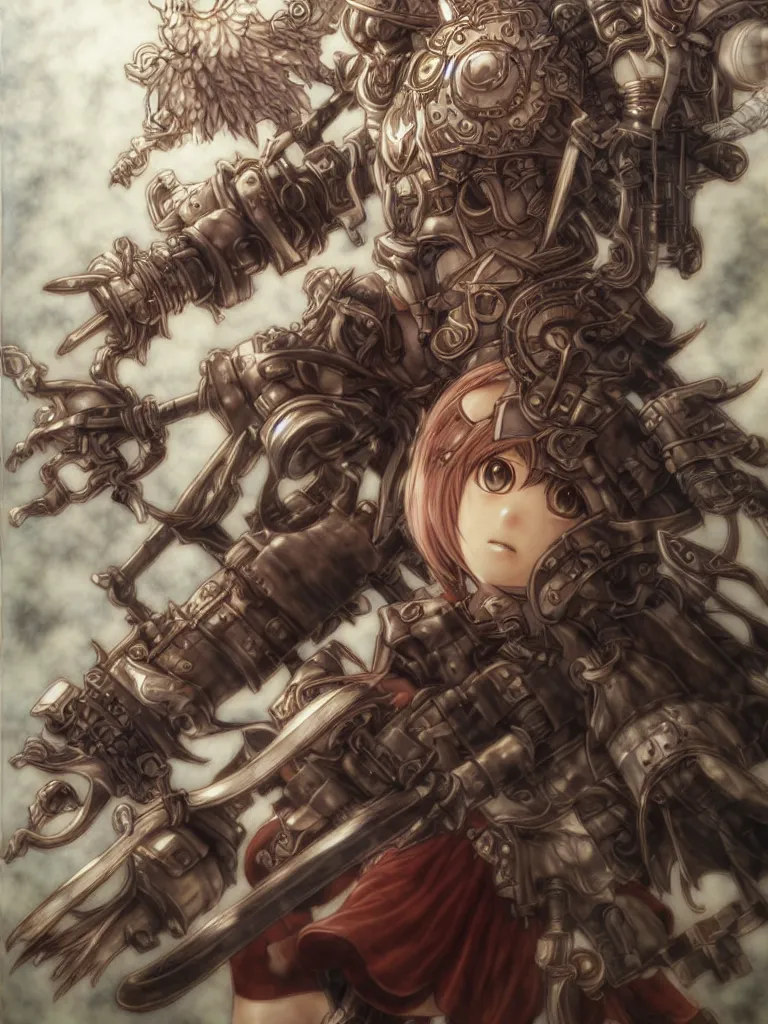 Image similar to Ragnarok online character drawn by Katsuhiro Otomo, photorealistic style, intricate detailed oil painting, detailed illustration, oil painting, painterly feeling, centric composition singular character