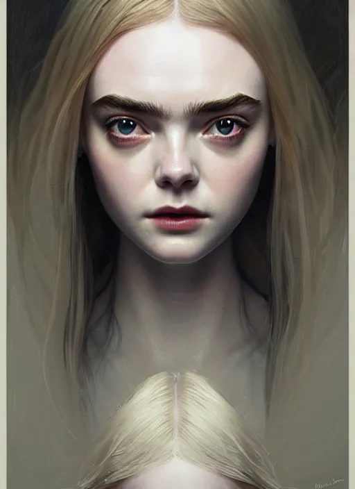 symmetry!! portrait of elle fanning, lily collins, | Stable Diffusion