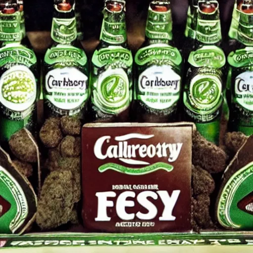 Image similar to advertisement of new Carlsberg beer made with authentic human feces