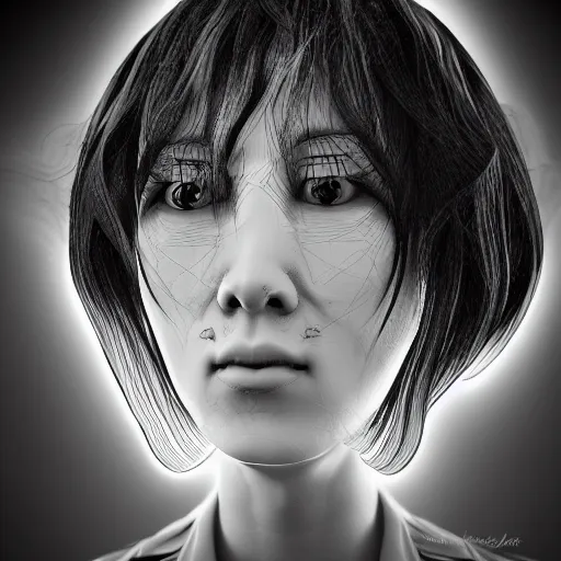 Image similar to clouded origins ( rca umbilical tendrils ), in the style of hiroya oku and riyoko ikeda and stanley kubrick, black and white, photorealistic, epic, super technical, 3 d render