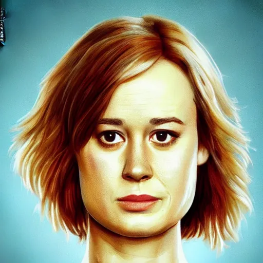 Prompt: brie larson portrait made out of cheese, brie, concept art, matte painting