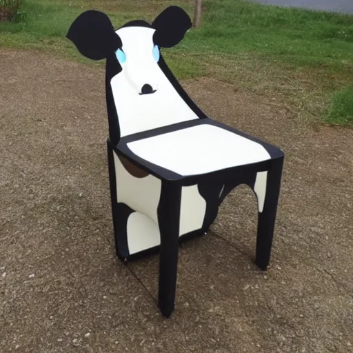 Image similar to hybrid of a cow and a chair