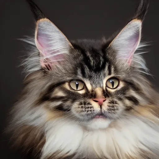 Prompt: a cute Maine coon cat with a large fluffy tail pixiv bokeh high quality 8k award winning photograph