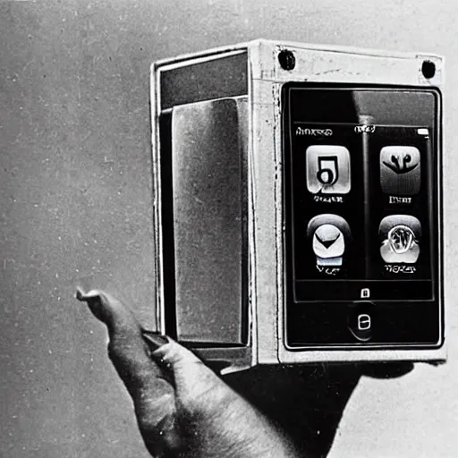 Prompt: a photo of an iPod manufactured in the 1920s, 1925