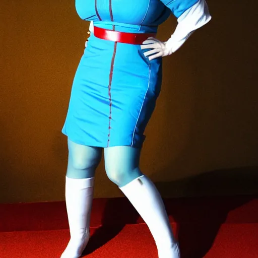 Image similar to Bulma as Christina Hendricks,