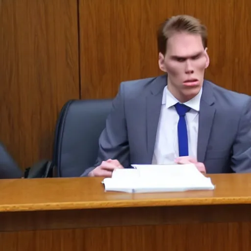 Prompt: Jerma985 in court