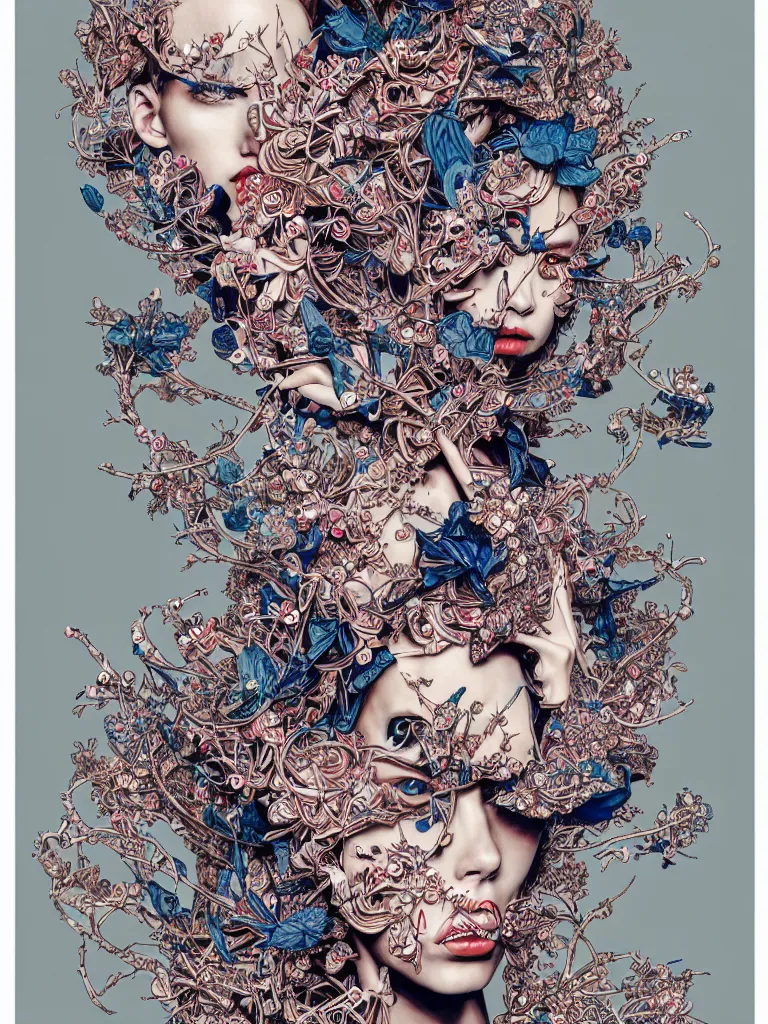 Image similar to fashion advertising campaign by james jean, highly detailed, intricate