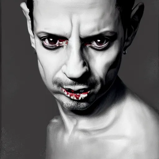 Image similar to color portrait of a young dave gahan turned into a zombie, 7 days to die zombie, fine art, award winning, intricate, soft light from the side, elegant, sharp focus, cinematic lighting, highly detailed, digital painting, 8 k concept art, art by z. w. gu, art by brom, art by michael hussar, masterpiece, 8 k