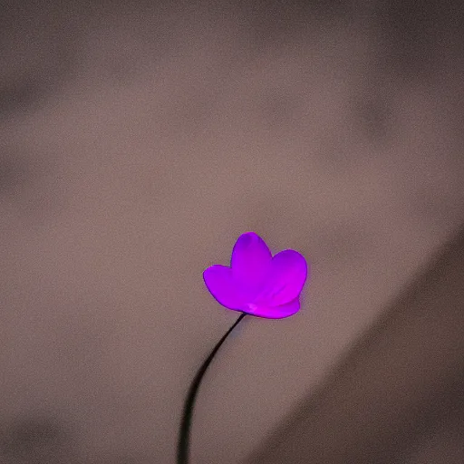 Image similar to closeup photo of 1 lone purple petal flying above a city park, aerial view, shallow depth of field, cinematic, 8 0 mm, f 1. 8