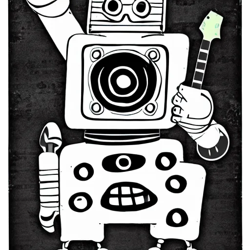 Image similar to rock and roll robot