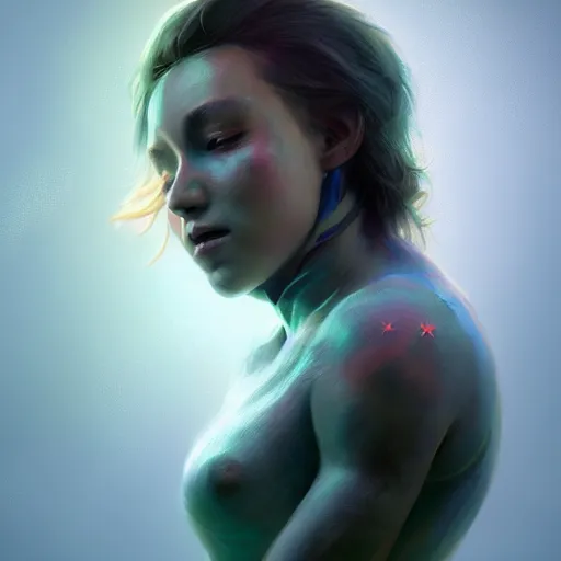 Image similar to A beautiful portrait of huggy-wuggy from poppy playtime video game, fullbody, ultra high detailed, glowing lights, oil painting, Greg Rutkowski, Charlie Bowater, Beeple, unreal 5, DAZ, hyperrealistic, octane render, RPG portrait, dynamic lighting, fantasy art, beautiful face