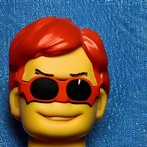 Prompt: austin powers, painted miniature minifigure, photo booth macro photography, realistic