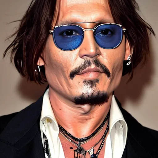 Image similar to johnny depp but he weighs 1, 0 0 0 pounds