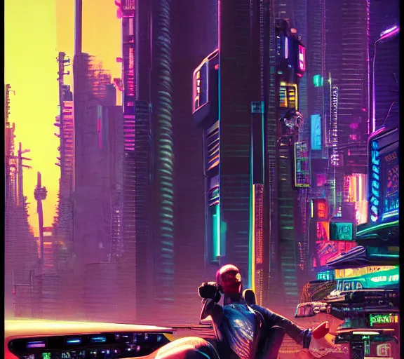 Image similar to a portrait of a cyberpunk cyberware market, Night City, cyberpunk 2077, very very coherent painting, 1979 OMNI Magazine Cover, street level neo-Tokyo in Cyberpunk 2045 style by Vincent Di Fate by mark arian by artgerm, 4k, 8k, HD, trending on artstation