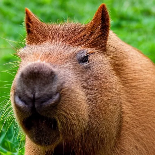 Image similar to photo of a happy capybara