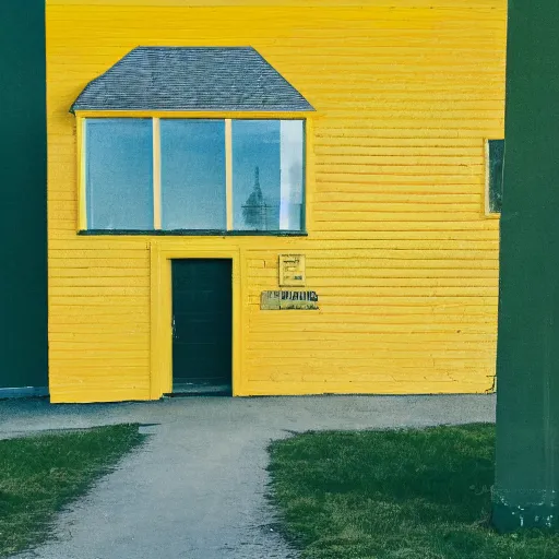 Prompt: the yellow house, liminal space