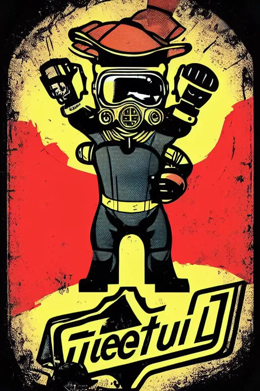 Image similar to fallout 7 6 retro futurist illustration art by butcher billy, sticker, colorful, illustration, highly detailed, simple, smooth and clean vector curves, no jagged lines, vector art, smooth andy warhol style