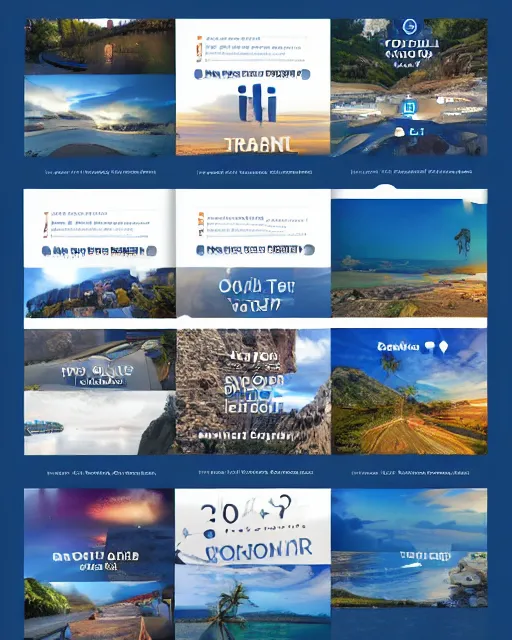 Image similar to social media post design for a travel company, very detailed