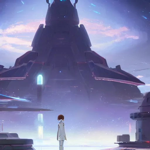 Prompt: Sci-Fi D&D, by makoto shinkai