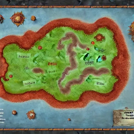 Image similar to dnd volcanos battle map layout