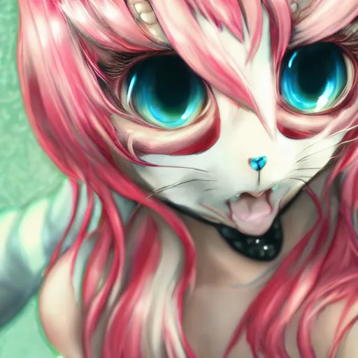 Image similar to kemonomimi, 4k, close up