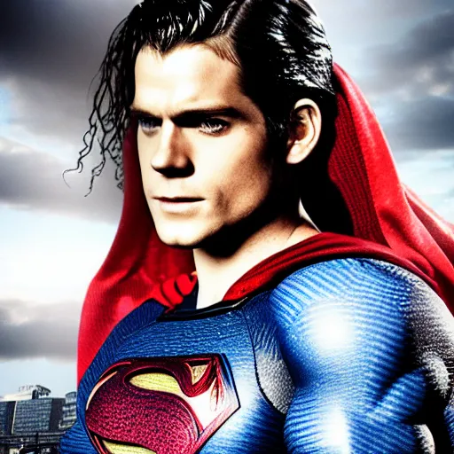 Image similar to an potrait of Avril Lavigne play Man of Steel replacing Henry Cavill, photorealistic, high detail, photo studio, testing custom, 4k