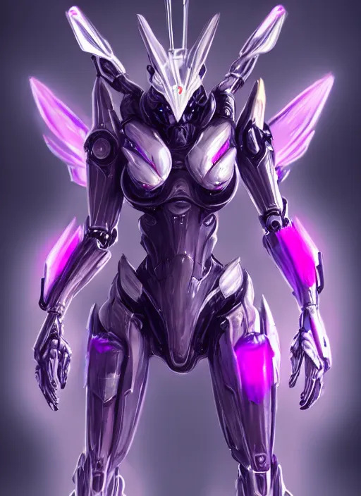 Prompt: cinematic goddess close shot, beautiful stunning anthropomorphic robot mecha female dragon, detailed maw, metal ears, led purple eyes, smooth fuschia skin, smooth silver armor, floating in space, holding a galaxy, epic proportions, epic size, epic detail, furry art, dragon art, giantess art, warframe fanart, furaffinity, octane