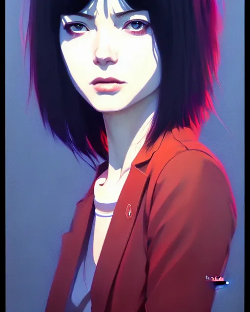 Image similar to dead inside!!!, fine - face, audrey plaza, realistic shaded perfect face, fine details. anime. realistic shaded lighting poster by ilya kuvshinov katsuhiro otomo ghost - in - the - shell, magali villeneuve, artgerm, jeremy lipkin and michael garmash and rob rey