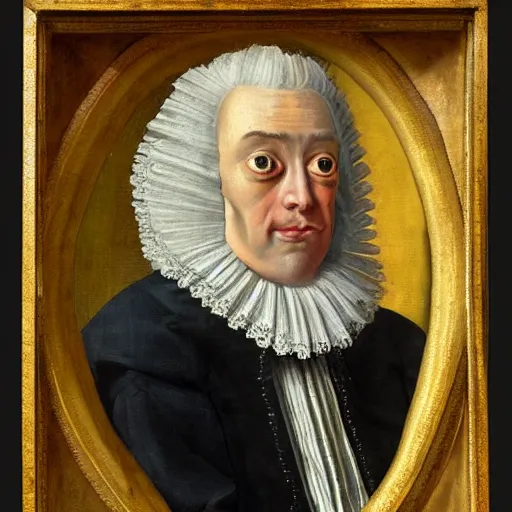 Image similar to portrait of a living human-like quarks, painted in the 17th century