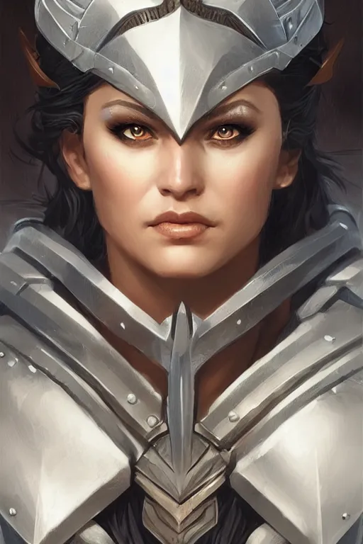 Image similar to amazon valkyrie athena, d & d, fantasy, portrait, highly detailed, headshot, digital painting, trending on artstation, concept art, sharp focus, illustration, art by artgerm and greg rutkowski and magali villeneuve