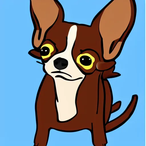 Prompt: chihuahua holding a sniper, cartoon