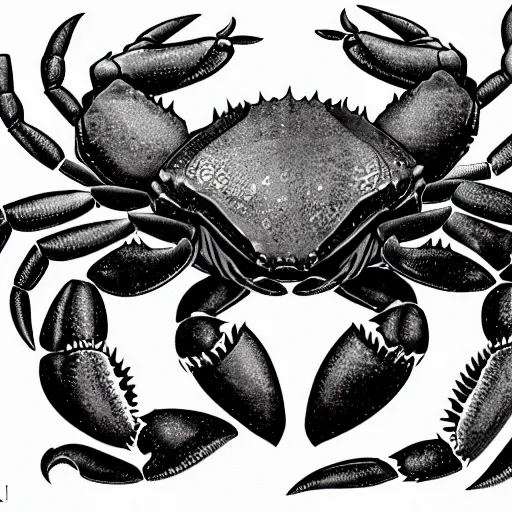 Prompt: a detailed illustration of a crab monster, art station, Flickr, concept art