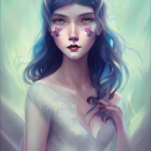 Image similar to a portrait in the style of anna dittmann and ross tran and charles dulac.