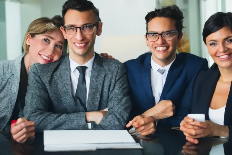 Image similar to photo of a businesswoman with two boyfriends