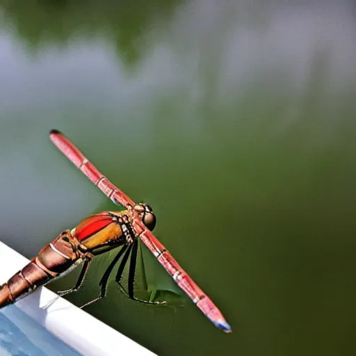 Image similar to dragonfly in a bathtub in the alps, goat!!!!!!!!!!!! herd!!! in background