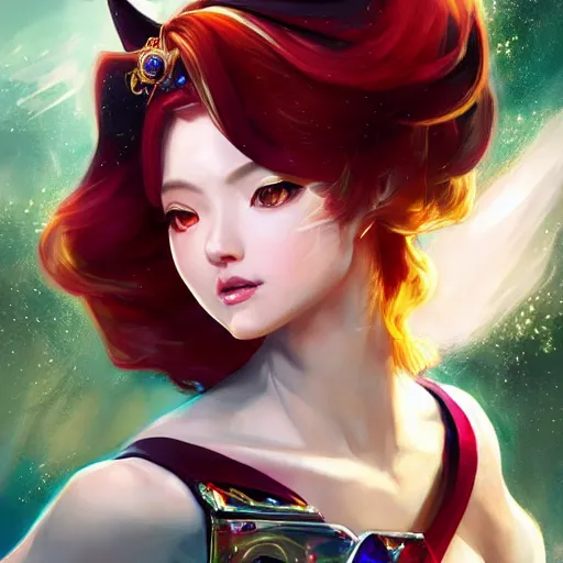 Image similar to A portrait of a cybernetic royal baroque asian gamer magician fox girl. , trending on artstation, digital art, by Stanley Artgerm Lau, WLOP, Rossdraws, James Jean, Andrei Riabovitchev, Marc Simonetti, Yoshitaka Amano