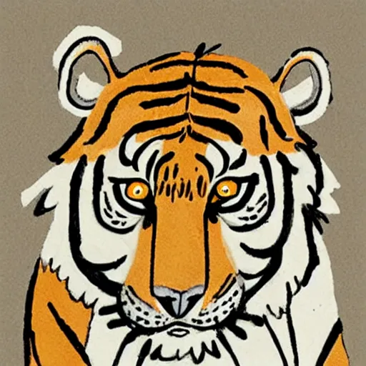 Image similar to tiger design by quentin blake