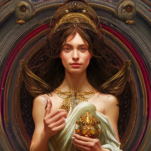 Image similar to perfectly-centered-Portrait of a Goddess, intricate, highly detailed, digital painting, artstation, concept art, smooth, sharp focus, illustration, Unreal Engine 5, 8K, art by artgerm and greg rutkowski and alphonse mucha