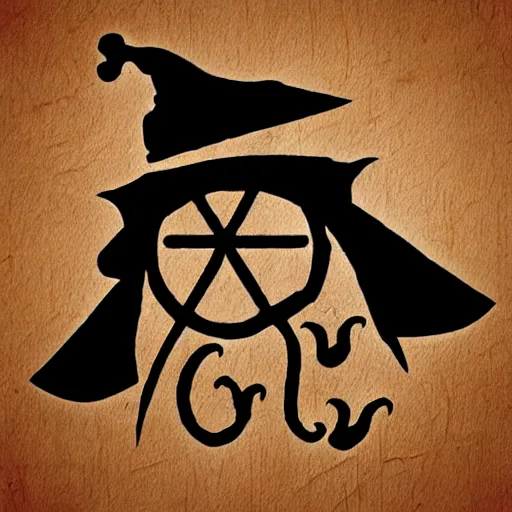 Image similar to witch magic symbol sign witch hat paper