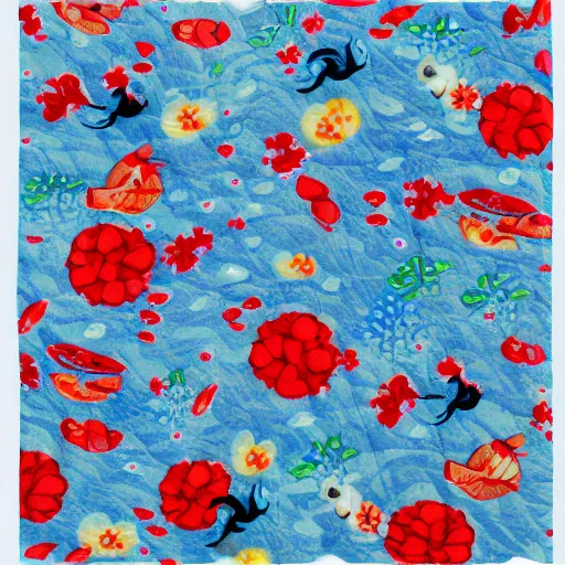 Prompt: photo of furoshiki Japanese wrapping cloth