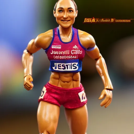 Image similar to jessica ennis-hill action figure, figurine, detailed product photo, high quality,