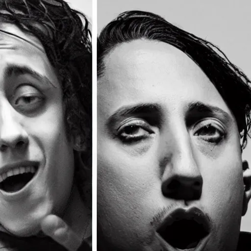 Prompt: canserbero meets donald trump