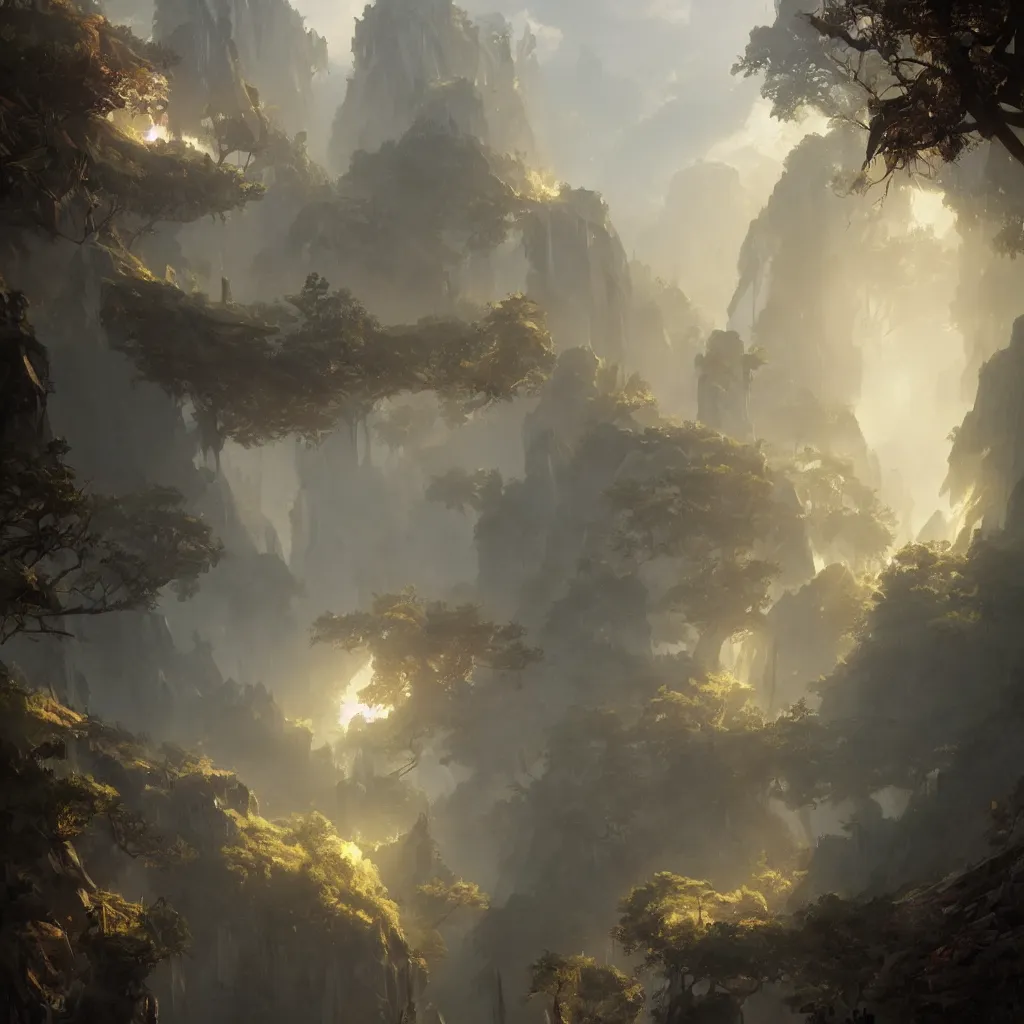 Image similar to ta ha, volumetric lighting, highly detailed, by greg rutkowski, complementing colors