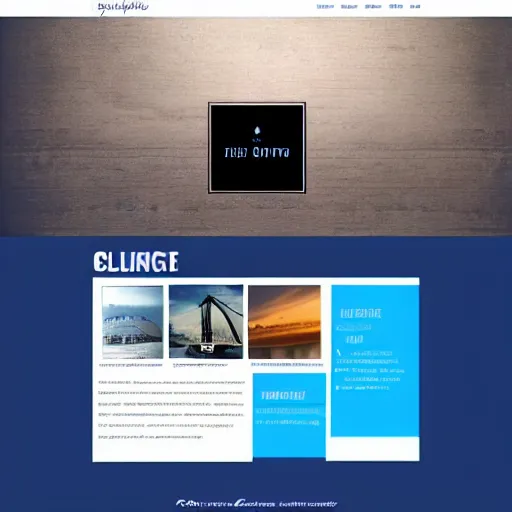 Image similar to a website template, blue theme