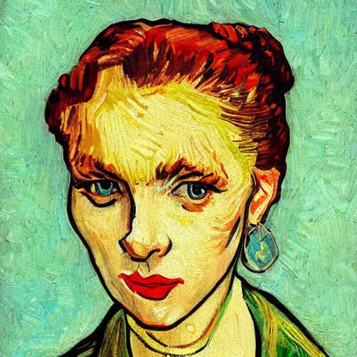 Prompt: lexi belle painting by van gogh